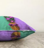 - Sonil-K-3202-Gorsel3 - Realhomes  Yeşil ve Mor Ananas Temalı Özel Tasarım Raşel Kadife Yastık Kırlent Kılıfı Realhomes