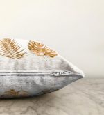 - Sonil-K-3204-Gorsel3 - Realhomes 3D Altın Görünümlü Palmiye Yaprakları Modern Raşel Kadife Yastık Kırlent Kılıfı Realhomes