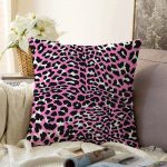 - Sonil-K-3217-Gorsel1 - Realhomes  Pembe Renkli Leopar Desenli Modern Raşel Kadife Yastık Kırlent Kılıfı Realhomes