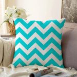 - Sonil-K-322-Gorsel1 - Realhomes  Zigzag Desen Dijital Baskılı Dekoratif Raşel Kadife Yastık Kırlent Kılıfı Realhomes