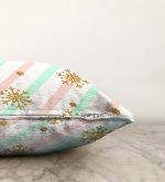 - Sonil-K-3227-Gorsel3 - Realhomes  Pembe Mavi Zeminde Kar Tanesi Detaylı Modern Raşel Kadife Yastık Kırlent Kılıfı Realhomes