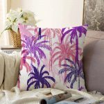 Pudra Renkler Ananas Desenli Özel Tasarım Raşel Kadife Yastık Kırlent Kılıfı Realhomes