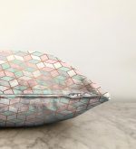 Geometrik Desenli 3D Özel Tasarımlı Modern Raşel Kadife Yastık Kırlent Kılıfı Realhomes