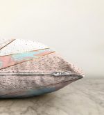 Geometrik Şekiili Mermer Desenleri Modern Raşel Kadife Yastık Kırlent Kılıfı Realhomes