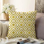 - Sonil-K-3243-Gorsel1 - Realhomes  Geometrik Şekilli Altın Detaylı Modern Raşel Kadife Yastık Kırlent Kılıfı Realhomes