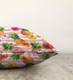 - Sonil-K-3252-Gorsel3 - Realhomes  Pembe Zeminli Ananaslar Özel Tasarım Raşel Kadife Yastık Kırlent Kılıfı Realhomes