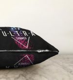 - Sonil-K-3254-Gorsel3 - Realhomes  Siyah Zeminli Ultra Summer Tasarımlı Modern Raşel Kadife Yastık Kırlent Kılıfı Realhomes