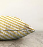 Modern Altın Çizgiler Özel Tasarımlı Raşel Kadife Yastık Kırlent Kılıfı Realhomes