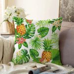 - Sonil-K-3260-Gorsel1 - Realhomes  Summer Tropikal Desenli Özel Tasarımlı Raşel Kadife Yastık Kırlent Kılıfı Realhomes