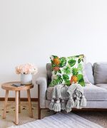 - Sonil-K-3260-Gorsel2 - Realhomes  Summer Tropikal Desenli Özel Tasarımlı Raşel Kadife Yastık Kırlent Kılıfı Realhomes