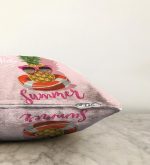 - Sonil-K-3263-Gorsel3 - Realhomes  Pembe Zeminli Summer Ananas Desenli Raşel Kadife Yastık Kırlent Kılıfı Realhomes