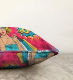Pempe Pop Art Wow Tasarımlı Dekoratif Raşel Kadife Yastık Kırlent Kılıfı Realhomes