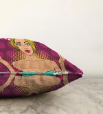 - Sonil-K-3291-Gorsel3 - Realhomes Fuşya Puanlı Popart Desenli Dekoratif Raşel Kadife Yastık Kırlent Kılıfı Realhomes