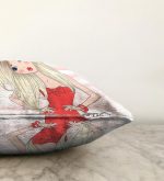 Çizgili Grl Power Desenli Dijital Baskılı Dekoratif Raşel Kadife Yastık Kırlent Kılıfı Realhomes