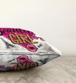Beautiful Girl Tasarımlı Popart Dekoratif Raşel Kadife Yastık Kırlent Kılıfı Realhomes