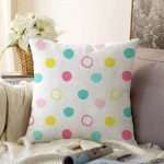 - Sonil-K-3307-Gorsel1 - Realhomes Puanlı Pudra Renkler Özel Tasarım Modern Raşel Kadife Yastık Kırlent Kılıfı Realhomes