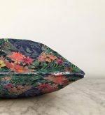 - Sonil-K-3309-Gorsel3 - Realhomes  Lacivert Zeminli Leopar Özel Tasarım Dekoratif Raşel Kadife Yastık Kırlent Kılıfı Realhomes