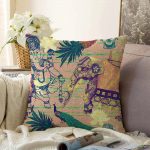 Etnik Afrika Temalı Özel Tasarımlı Dekoratif Raşel Kadife Yastık Kırlent Kılıfı Realhomes