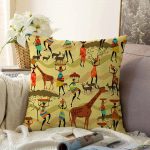 - Sonil-K-3325-Gorsel1 - Realhomes  Realhomes Etnik Afrikan Desenli Özel Tasarım Raşel Kadife Yastık Kırlent Kılıfı Realhomes