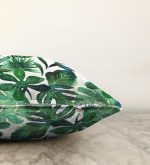 - Sonil-K-3333-Gorsel3 - Realhomes  Suluboya Tropikal Yapraklar Desenli Özel Tasarım Raşel Kadife Yastık Kırlent Kılıfı Realhomes