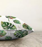 - Sonil-K-3351-Gorsel3 - Realhomes  Suluboya Palmiye Yaprakları Desenli Özel Tasarım Raşel Kadife Yastık Kırlent Kılıfı Realhomes