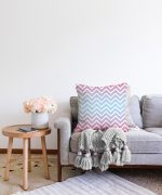 Renkli Zigzag Tasarımlı 3D Dijital Baskılı Raşel Kadife Yastık Kırlent Kılıfı Realhomes