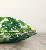 - Sonil-K-3368-Gorsel3 - Realhomes  Beyaz Zeminde Watercolor Yapraklar Özel Tasarımlı Raşel Kadife Yastık Kırlent Kılıfı Realhomes