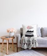 - Sonil-K-3371-Gorsel2 - Realhomes  Gül Kitap ve Kahve Tasarımlı Dijital Baskılı Raşel Kadife Yastık Kırlent Kılıfı Realhomes