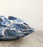 - Sonil-K-3373-Gorsel3 - Realhomes  Mavi Amazon Yaprakları Özel Tasarımlı Dekoratif Raşel Kadife Yastık Kırlent Kılıfı Realhomes