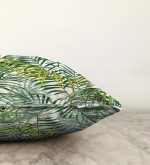 - Sonil-K-3377-Gorsel3 - Realhomes  Yeşil Palmiye Yaprakları Özel Tasarımlı Dekoratif Raşel Kadife Yastık Kırlent Kılıfı Realhomes
