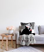 - Sonil-K-3394-Gorsel2 - Realhomes Siyah Beyaz Fashion Woman Tasarımlı Dekoratif Raşel Kadife Yastık Kırlent Kılıfı Realhomes