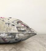 Kuş Desenli Dijital Baskılı Dekoratif Raşel Kadife Yastık Kırlent Kılıfı Realhomes