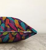 - Sonil-K-3490-Gorsel3 - Realhomes  Lacivert Zeminde Renkli Tüyler Özel Tasarımlı Raşel Kadife Yastık Kılıfı Realhomes