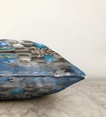 Mavi Dünya Dijital Baskılı Dekoratif Raşel Kadife Yastık Kırlent Kılıfı Realhomes