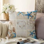 - Sonil-K-36-Gorsel1 - Realhomes Deniz Yıldızı Dijital Baskılı Dekoratif Raşel Kadife Yastık Kırlent Kılıfı Realhomes