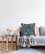 Realhomes Multi Renkler Dijital Baskılı Modern Raşel Kadife Yastık Kırlent Kılıfı Realhomes