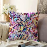 Realhomes Renkli Leopar Desenli Dijital Baskılı Modern Raşel Kadife Yastık Kırlent Kılıfı Realhomes