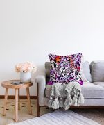 Realhomes Renkli Leopar Desenli Dijital Baskılı Modern Raşel Kadife Yastık Kırlent Kılıfı Realhomes