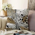 Realhomes Özel Seri Dijital Baskılı Modern Raşel Kadife Yastık Kırlent Kılıfı Realhomes