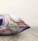 Realhomes Sulu Boya Desenli Özel Tasarım Dijital Baskılı Modern Raşel Kadife Yastık Kılıfı Realhomes