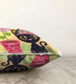 Sevimli Kediler Dijital Baskılı Dekoratif Raşel Kadife Yastık Kırlent Kılıfı Realhomes