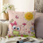 Sevimli Kediler Dijital Baskılı Dekoratif Raşel Kadife Yastık Kırlent Kılıfı Realhomes