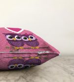 Baykuş Desenli Dijital Baskılı Dekoratif Raşel Kadife Yastık Kırlent Kılıfı Realhomes