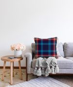 Modern Tasarımlı Ekose Geometrik Dijital Baskılı Raşel Kadife Yastık Kırlent Kılıfı Realhomes