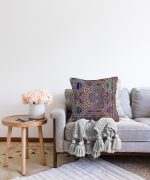 Geometrik Çini Özel Tasarım Modern Raşel Kadife Yastık Kırlent Kılıfı Realhomes