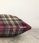 Ekose Çizgiler Motifli Özel Tasarım Raşel Kadife Yastık Kırlent Kılıfı Realhomes