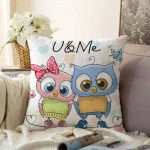 Sevimli Kediler Dijital Baskılı Dekoratif Raşel Kadife Yastık Kırlent Kılıfı Realhomes