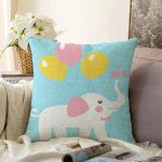 Realhomes Özel Tasarımlı Dijital Baskılı Çocuk Odası Raşel Kadife Yastık Kırlent Kılıfı Realhomes