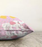 Pembe Zeminde Fil ve Balon Motifli Çocuk Odası Raşel Kadife Yastık Kırlent Kılıfı Realhomes