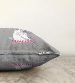 Gri Zeminli Unicorn At Desenli Özel Tasarım Çocuk Odası Raşel Kadife Yastık Kırlent Kılıfı Realhomes